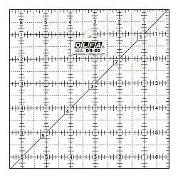 Olfa 6-1/2" Square Frosted Ruler