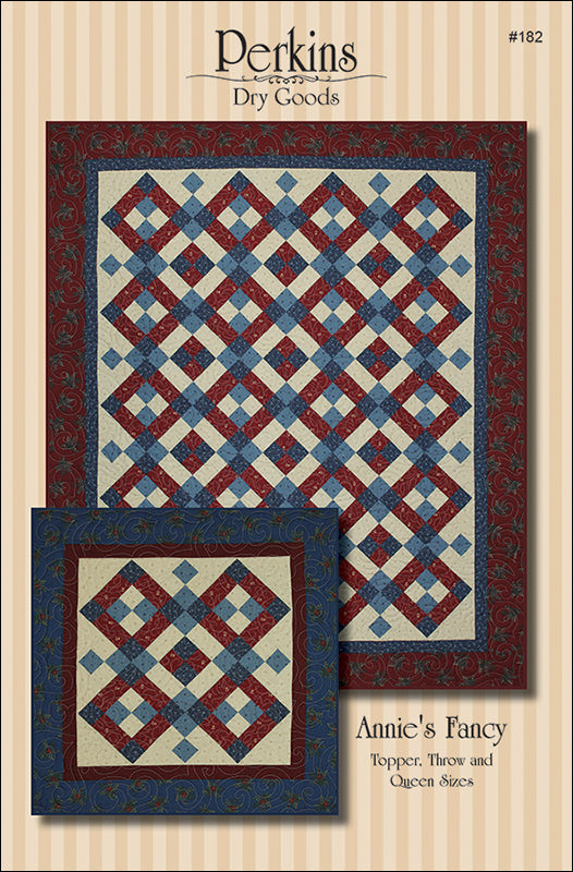 Annie's Fancy pattern cover image showing Throw and Topper size quilts