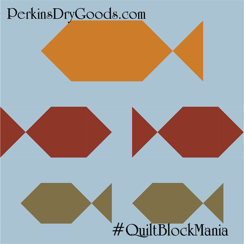 Fishies Block Pattern ~ PDF